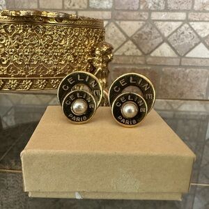 Vintage Celine Faux Pearl Clip-On Earrings Bundle